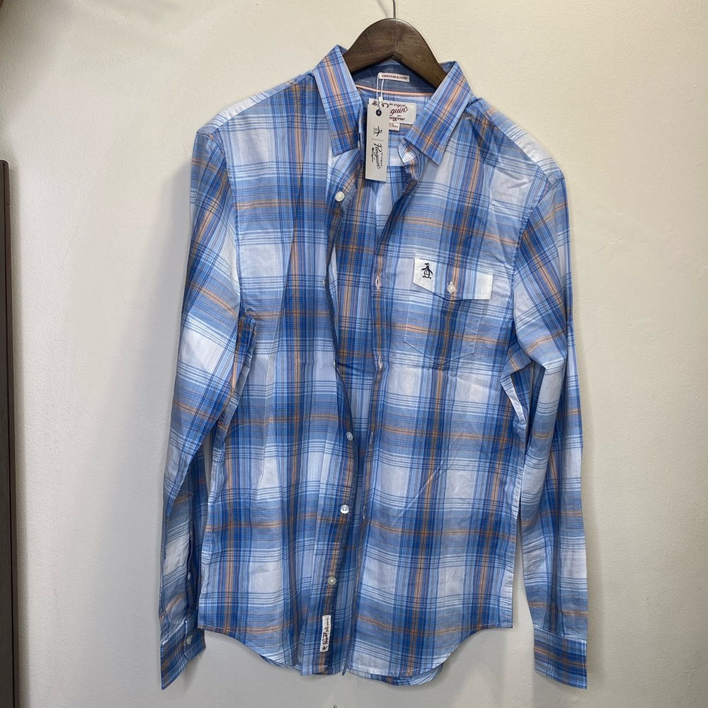 ORIGINAL PENGUIN Men’s Long Sleeve Cotton Shirt Size L
